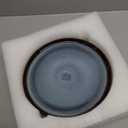 LERATIO Ceramic Dinner Plates Set of 6,10.5 Inch Reactive Glaze Porcelain Plates, Modern Shape Dinnerware Dishes Set for Kitchen, Microwave & Dishwasher & Oven Safe, Scratch Resistant-Blue