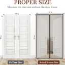 Yotache Door Net Screen with Magnet Fits Door Size 60 x 80, Screen Size 62" x 81" French Doors Net Heavy Duty Fiberglass Mesh Pets and Kids Friendly Black