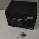 Bonsaii Safe Box with Electronic Keypad, Steel Security Lock Box with Key, 0.23 Cubic Feet, 9.06" W x 6.69" D x 6.69" H, Small Hidden Safe for Cash Jewelry Black