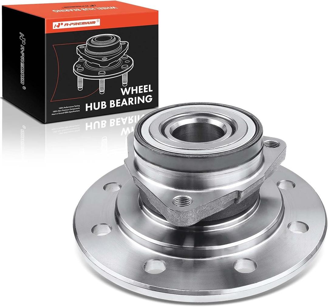 A-Premium Front Wheel Bearing and Hub Assembly Compatible with Dodge Ram 2500 1994-1999, 4WD & with 2-Wheel ABS & 3 Hole Rectangular Flange