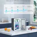 AstroAI Mini Fridge 2.0 Gen, 6 Liter/8 Cans Makeup Skincare Fridge 110V AC/ 12V DC Portable Thermoelectric Cooler and Warmer Little Tiny Fridge for Bedroom, Cosmetics (Dark Grey)