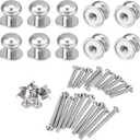 uxcell 10mm Head Dia. Round Knobs Pull Handle, Zinc Alloy Silver Tone, 9 pcs