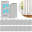 32 Pcs Outdoor Curtain Weights, 16 Pairs Upgrade to Heavier Magnetic Drapery Weights, Plastic Wrapped Waterproof Curtain Magnets for Home Decor, Tablecloth, Patio, Shower, Outside Curtains-Grey