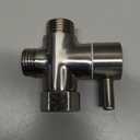 Sneatup Solid Brass 3-way G1/2 Shower Diverter (Brushed Nickel)