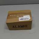 Wood Furniture Leg Sofa Legs 4 Inch Brown Round Tapered Mid-Century Modern Feet with Brass Base Replacement Legs for Cabinets,Coffee Table,Ottoman,TV Stand,Loveseat,Armchair Set of 4