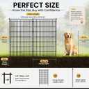 5 Panels No Dig Garden Fence Animal Barrier, 44in(H) × 11.8ft(L) Decorative Metal Outdoor Dog Fence, Rustproof Pet Fencing for Yard, Patio, Flower Bed -Temporary Fencing| Easy to Install