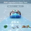 WYBOT C2 Vision Cordless Pool Vacuum, AI Camera Robotic Pool Cleaner with Smart Navigation Route, Powerful Suction, Full Floor to Waterline Cleaning for Inground Ground Pools, Gray Green