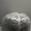 MeMoreCool Square Stuffed Pouf Ottoman Foot Rest, Stripe Furry Floor Pouf Foot Stool with Foam Chunk Filling, Soft Fluffy Stuffed Ottoman Footrest for Living Room, Faux Fur Green