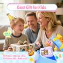Instant Print Camera for Kids, Christmas Birthday Gifts for Girls Boys Age 3-12, TYPONOS Kids Cameras, Portable Toy Camera for 3 4 5 6 7 8 9 10 Year Old Girl with 32GB SD Card, Purple, 1 Count
