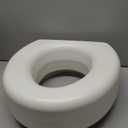 HealthSmart Enhanced Comfort 5" Raised (Round) Toilet Seat Risers for Seniors 5 Slip Resistant Pads FSA/HSA Eligible Padded Toilet Seat Elevation 15.7 x 15.2 x 6.1