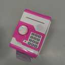 Cartoon Piggy Bank, Electronic Password Cash Coin Can Auto Scroll Paper Money Saving Box Gift for Kids (Pink)