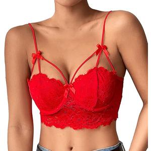 Women Sexy Clothing Beading Sleeveless Lace Sexy Beauty Back Halter Crop Top Club Vintage Tank Tops Bra Vest Tank Top Female Casual X-Small