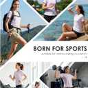 Yoga Women Short Sleeve T-Shirts UPF 30+ Sun Protection Quick Dry Athletic Running Workout Tops Ultra-Soft (Small, Purple)