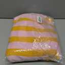 LAMISSCHE Womens Oversized Lounge Sets 2 Piece Outfits Striped Matching Pajama Set Long Sleeve Sweater Set (Medium, Yellow & Purple Pink)