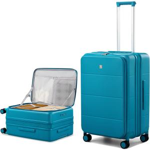 Hanke Expandable Medium Checked Luggage, 24 Inch Top Opening Suitcase, 24 Inch EXT