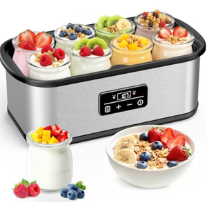 Yogurt Maker with Adjustable 48H Time & Temp Control, Digital Yogurt Maker Machine with 8×6oz Glass Jars, Make Healthy Yogurt for Family, Pecfcet Gifts for Friends