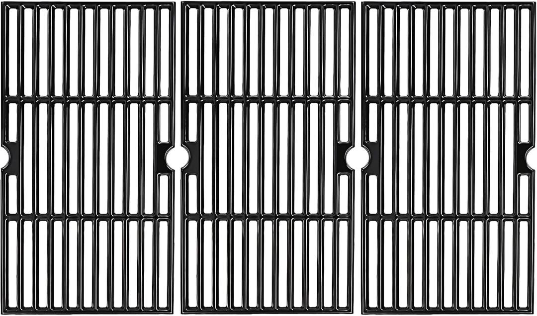 16 7/8" Porcelain Enameled Cast Iron Grill Cooking Grates Replacement for Charbroil 463441312 463432215 463461613 463436214 463436215 463441514 463440109 463436213 463420508 Gas Grill Grate Parts