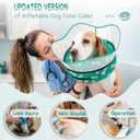 Supet Raised Inflatable Dog Cone Collar to Stop Licking, Soft Dog Cone Alternative After Surgery, Pet Neck Donut Collar for Medium Dogs,Size Medium