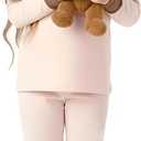 PATPAT Tencel Rayon Baby Pajama Sets, Snug Fit & Cool-Touch Pjs for Baby Girl Boy Toddler Kid, Ultra-Soft Sleeper Sleepwear (Beige)