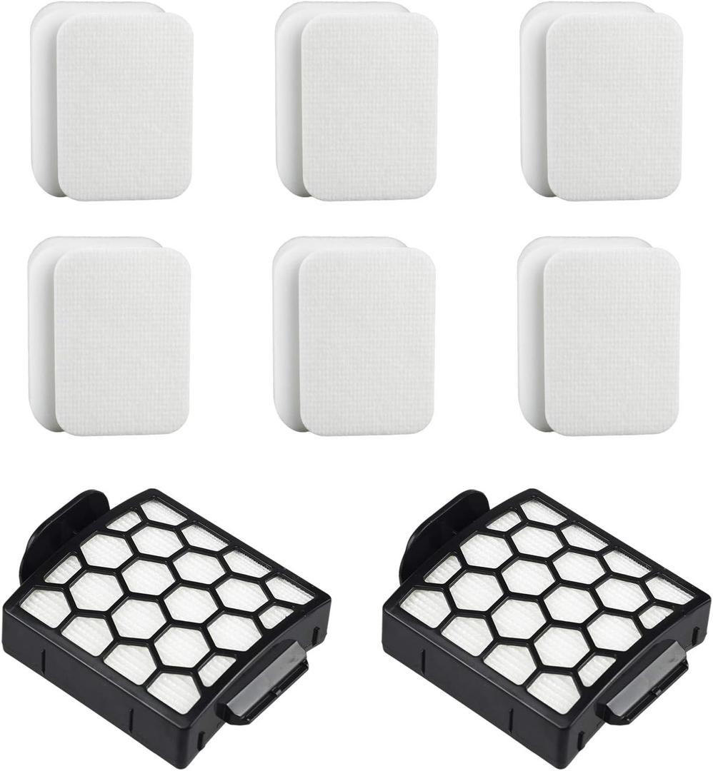 6 Foam Filter + 2 Hepa Filter Replacement for Shark ZU62 ZU60 NV255 NV150 NV251 NV151 Navigator Rotator Pet Pro Upright Vacuum Part 1238FT60 1239FT60