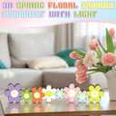 Yousoontic Spring Decorations Daisy Flower Table Centerpieces, Light up 3D Wooden Floral Sign with LED Lights, Colorful Farmhouse Spring Decor for Home Mantel Desk Office Party