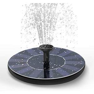 Solar Fountain Water Pump for Bird Bath, New Upgraded Mini Solar Powered Fountain Pump 1.5W Free Standing Solar Panel Kit Water Fountain for Garden, Pond, Pool, and Outdoor