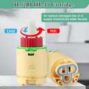 HJ-40 JL01GJ Faucet Cartridge Replacement, 40mm Shower Cartridge Replacement, Compatible with Replaces Cartridge on Many Brands Shower and Tub Cartridge