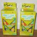 set of "Anker Play" mini cone party hats featuring four different gaming-themed designs.