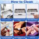 XANGNIER Jewelry Cleaning Kit-Ultrasonic Cleaner Machine(49k Hz,3 Modes),Gap Cleaning Brush and Polishing Cleaning Cloth for All Jewelry,Ring,Gold,Diamond,Earring,Sterling Silver,Eyeglass,Dentures