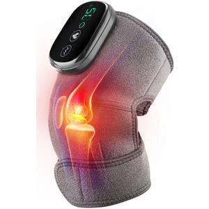 Heated Knee Massager Shoulder Heating Pads Elbow Brace 3 in 1 with Vibration, Cordless Rechargeable Heating Knee Warmers Wrap for Shoulder Elbow Knee Stress Relief
