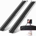 Adjustable Wheelchair Ramp 7FT Telescoping Portable Wheelchair Ramps for Steps Ramps for Wheelchair for Home with Storage Bag Aluminum Non-Skid Ramps 84" L x 7.4" W 600lbs Capacity (2 Pack)