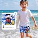 Disney Spiderman Boys Swim Trunks Summer Rash Guard Beach Shorts 2-9 Years | Disney Licensed Swim Shorts, Marvel Cars Mickey Toy Story Swimwear, UPF 50+ Sun Protection, Quick Dry & Breathable Clothes (Blue)