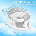 Baby Bath Seat for Babies 6 Months & up, Baby Bathtub Chair, Non-Slip Toddler Bath Support, Sit Up Bath Seat for Baby, Safe Infant & Newborn Bathtub Chair with Soft Cushion, Gray