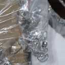 Deckrico Crystal Chandelier Modern LED 5-Rings Light Fixtures Flush Mount Stainless Steel Pendant Ceiling Lamp for Living Room Bedroom Restaurant Porch Dining Room (Cool White)