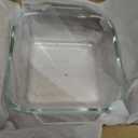 Small Casserole Dish, 5 Inch Glass Square Baking Dish Individual Portion Baking Pan for Oven Microwave Air Fryer Square Egg, Clear Prep Bowls with Handle