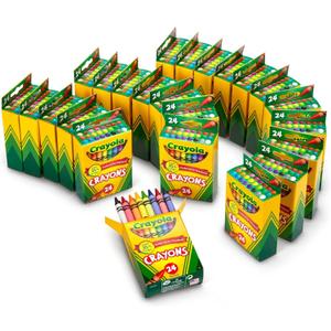 Crayola Crayons Bulk (24 Packs), Teacher Supplies, Kids Back to School Essentials, Classroom Must Haves for Preschool & Kindergarten, Ages 3+