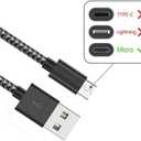Micro USB Cable Android Charger [6-Pack 5ft] Nylon Braided Fast Sync&Charging Cord for Android, Samsung, Nexus, LG, HTC, Nokia, Sony, and More