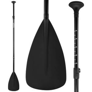 SereneLife SUP Paddle  3 Piece Adjustable Paddle board Oar with Lightweight Shaft, Durable Blade - For Stand Up Paddleboard, Surfing, Flatwater Paddling & Racing (Black)