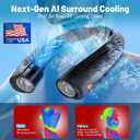 Portable Neck Fan with 6 Powerful Speeds, 8000mAh Battery Operated USB-C Rechargeable Fan, Hands-Free 360 Cooling Neck Fan,Twistable,Low-Noise Personal Fan Gift for Women Men (Black)