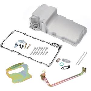 LS Swap Retrofit Engine Aluminum Oil Pan Kit For 1955-1987 GM LS1 LS6 LS2 LS3 LSX 4.8L 5.3L 6.0L 6.2L LS Gen III & GEN IV V8 Engines Low Profile 302-1