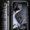 Lamicall Magnetic Phone Case for iPhone 15 Pro, for MagSafe - [18 FT Mil-Grade Drop Protection] Phone Case with Air Bumpers and Raised Edges, Shockproof Case for iPhone 15 Pro, Black
