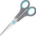 Asdirne 6.4" Scissors, Stainless Steel Blades, Soft Grip Handle, Suitable for Households,Offices and Schools, All Purpose, Blue/Grey
