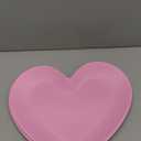 Nuogo 2 Pcs 11" Valentine's Plates Heart Shaped Melamine Plates Large Unbreakable Heart Dessert Dinner Charger Salad Serving Charger for Valentine's Party Anniversary Dating Wedding Table Decor (Pink)