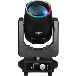 JUNMAN 295W 14R Beam Moving Head DJ Disco Stage Light DMX512 18CH Double Prism Led Strip Rainbow Effect Lights