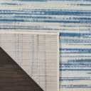 Nourison Home Jubilant Blue 2' x 4' Area Rug - Easy Clean, Non Shedding, Bed Room, Living Room, Dining Room, Kitchen (2' x 4')