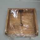 Wood Napkin Holder, Brown Acacia Wood, Standard Size Kitchen Tissue Organizer with Natural Style, Wipe Clean Inches Interior Size (8"x 8"x 2.5)