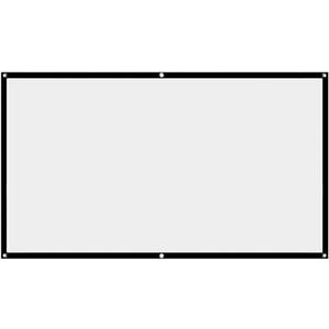 Projector Screen, White Projector Screen, 16:9 No Crease Home Theater Foldable Projection Screen 100"