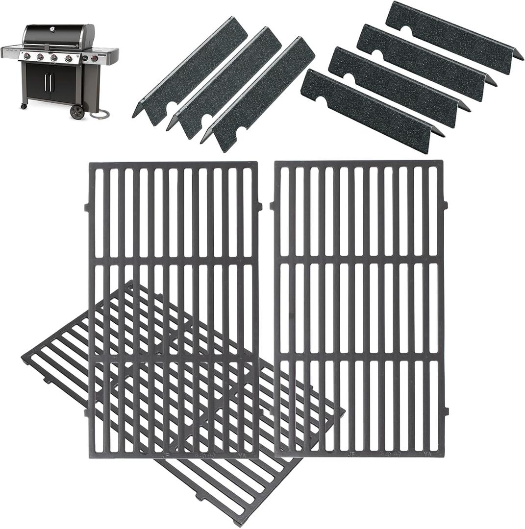 Genesis II 400 Grill Parts Kit for Weber Genesis II/LX GS4 400 Series Grills Genesis 2 E-410 S-410 E-435 E-415 S-435 SE-410 LX S-440 E-440 Replacement Parts, 66097 Grill Grates 66033 Flavorizer Bars