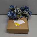 Geosar 8 Bundles Artificial Peonies Flowers Fake Silk Peony Bouquet Faux Peonies Flowers Bulk for Decoration Vase Floral Arrangements Wedding Party Table (Blue)