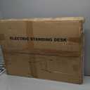 Height Adjustable Electric Standing Desk, 48 x 24 Inches Sit Stand up Desk, Memory Computer Home Office Gaming Desk with 3 Preset Heights, cable management box,2 Hooks & 5 Velcro Cable Tie, Brown